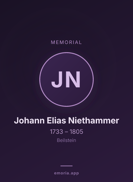 Memorial portrait of Johann Elias Niethammer