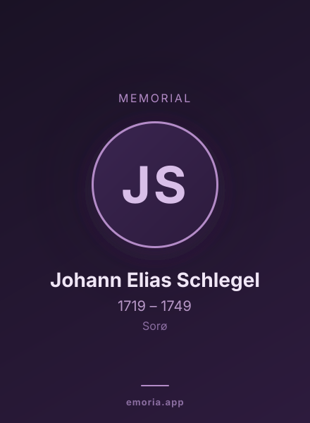 Memorial portrait of Johann Elias Schlegel