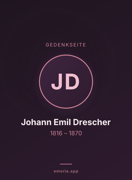 Gedenkportrait von Johann Emil Drescher