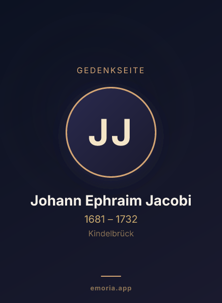 Gedenkportrait von Johann Ephraim Jacobi