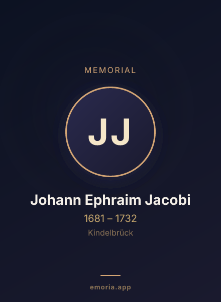 Memorial portrait of Johann Ephraim Jacobi