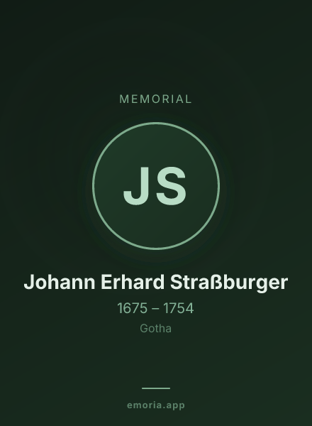 Memorial portrait of Johann Erhard Straßburger