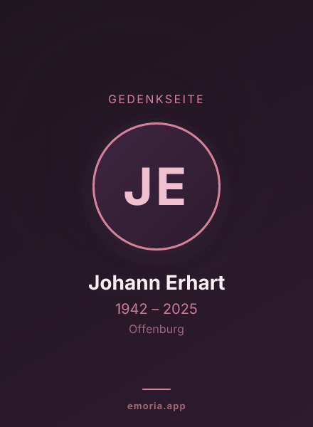 Gedenkportrait von Johann Erhart