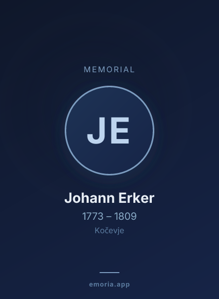 Memorial portrait of Johann Erker