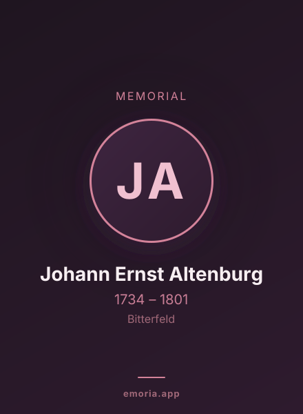 Memorial portrait of Johann Ernst Altenburg