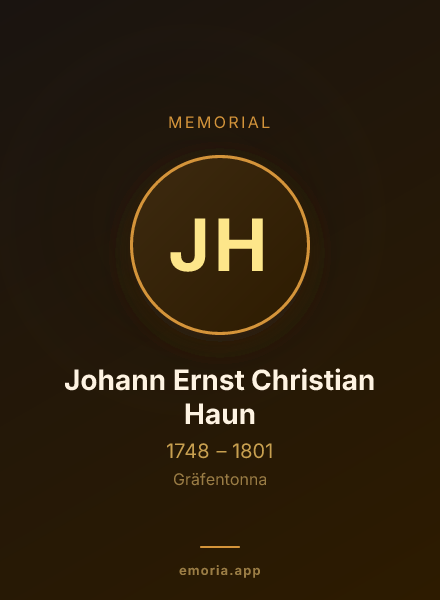 Memorial portrait of Johann Ernst Christian Haun