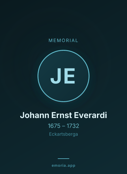 Memorial portrait of Johann Ernst Everardi