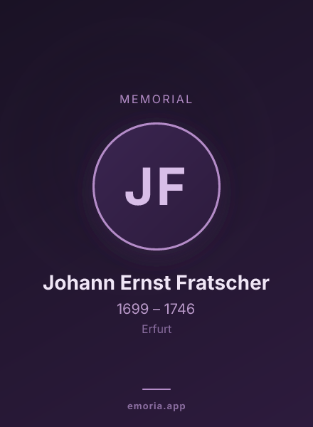 Memorial portrait of Johann Ernst Fratscher