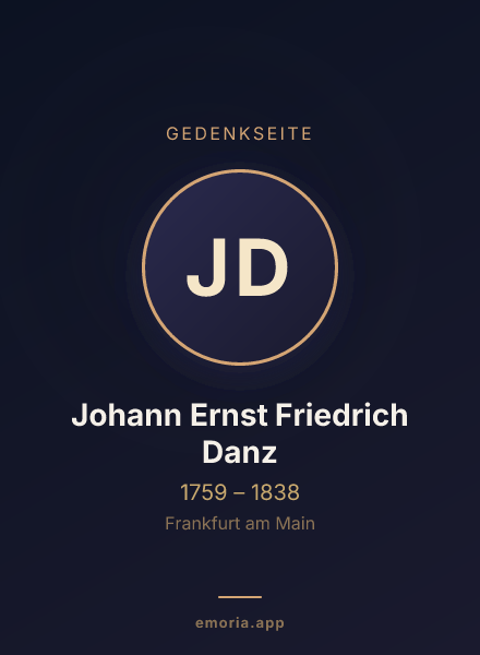 Gedenkportrait von Johann Ernst Friedrich Danz