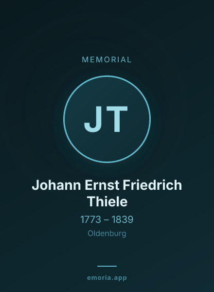 Memorial portrait of Johann Ernst Friedrich Thiele