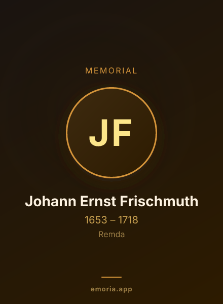 Memorial portrait of Johann Ernst Frischmuth