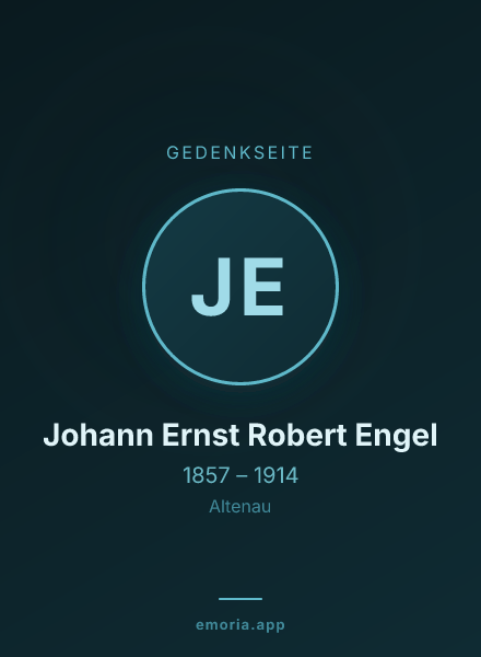 Gedenkportrait von Johann Ernst Robert Engel