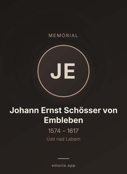 Memorial portrait of Johann Ernst Schösser von Embleben