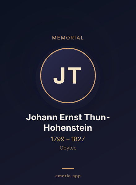 Memorial portrait of Johann Ernst Thun-Hohenstein