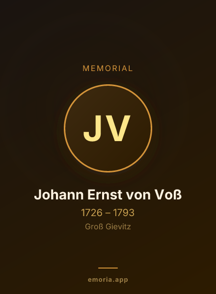 Memorial portrait of Johann Ernst von Voß