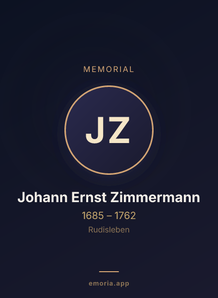 Memorial portrait of Johann Ernst Zimmermann