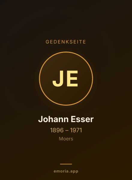Gedenkportrait von Johann Esser