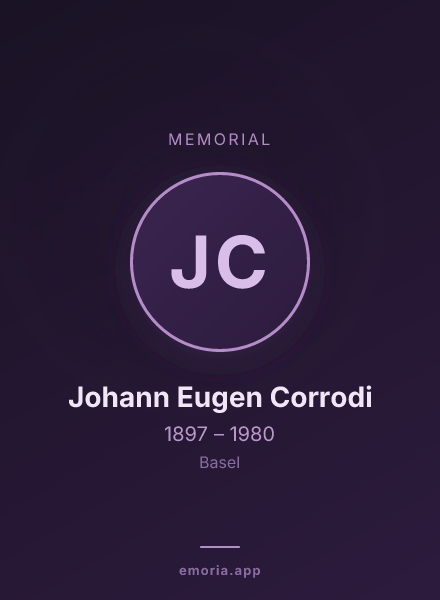 Memorial portrait of Johann Eugen Corrodi