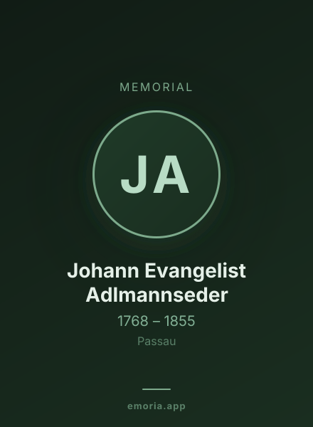 Memorial portrait of Johann Evangelist Adlmannseder