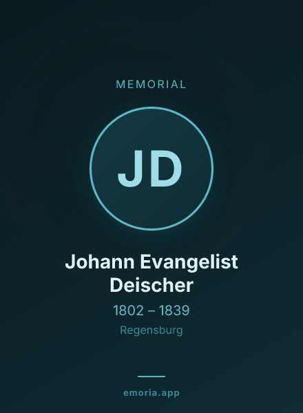 Memorial portrait of Johann Evangelist Deischer