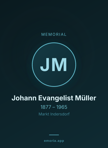 Memorial portrait of Johann Evangelist Müller