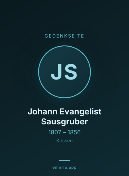 Gedenkportrait von Johann Evangelist Sausgruber