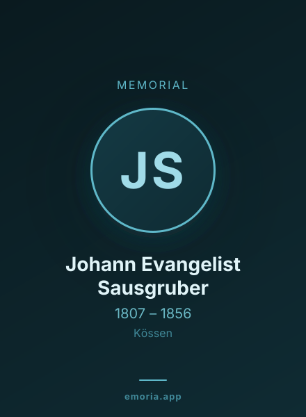 Memorial portrait of Johann Evangelist Sausgruber