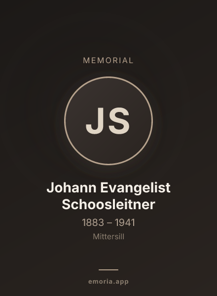 Memorial portrait of Johann Evangelist Schoosleitner