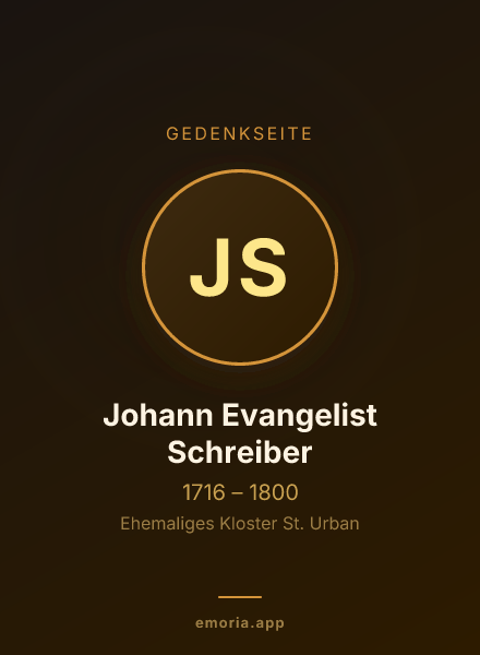 Gedenkportrait von Johann Evangelist Schreiber