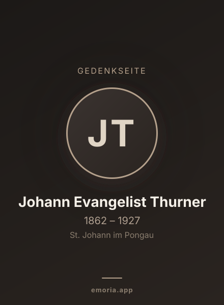 Gedenkportrait von Johann Evangelist Thurner