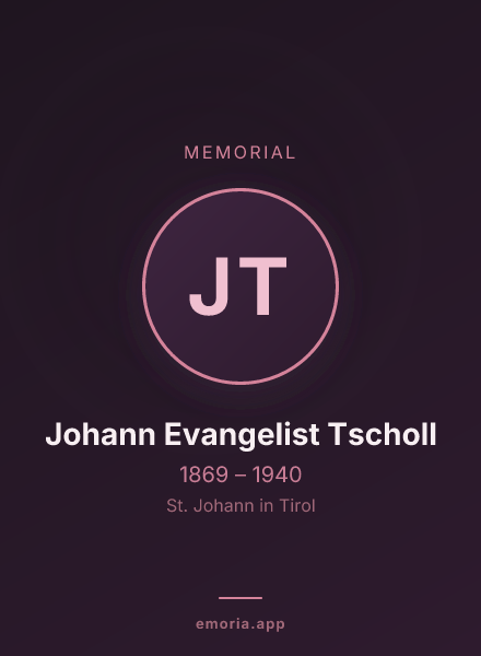 Memorial portrait of Johann Evangelist Tscholl