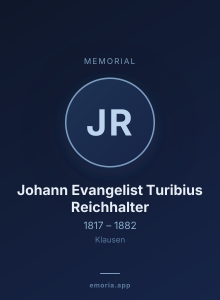 Memorial portrait of Johann Evangelist Turibius Reichhalter