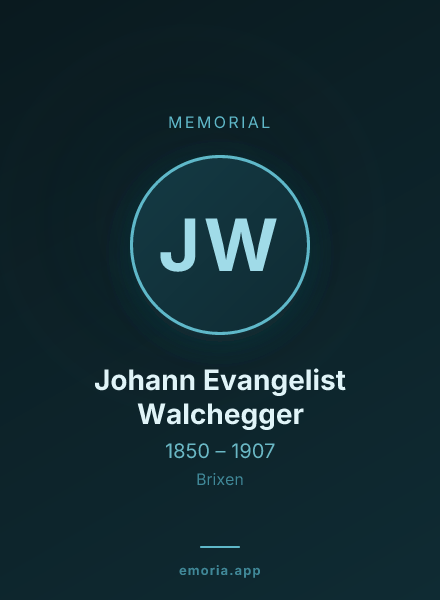 Memorial portrait of Johann Evangelist Walchegger