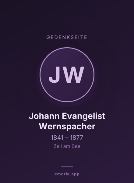 Gedenkportrait von Johann Evangelist Wernspacher