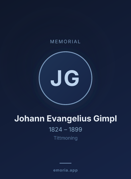 Memorial portrait of Johann Evangelius Gimpl