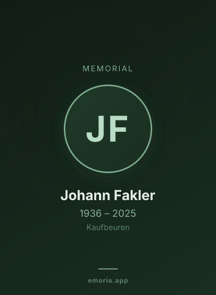 Memorial portrait of Johann Fakler