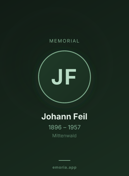 Memorial portrait of Johann Feil