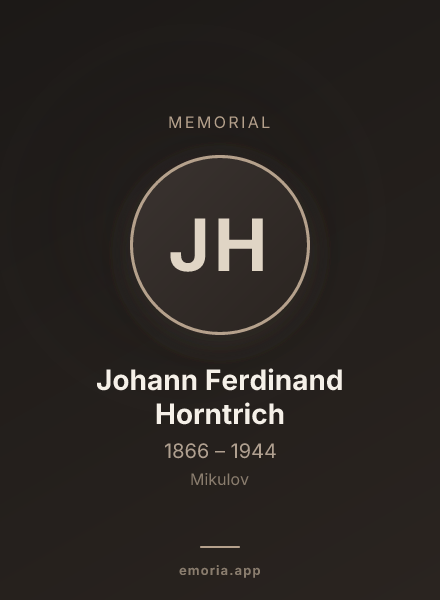 Memorial portrait of Johann Ferdinand Horntrich