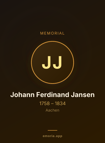 Memorial portrait of Johann Ferdinand Jansen