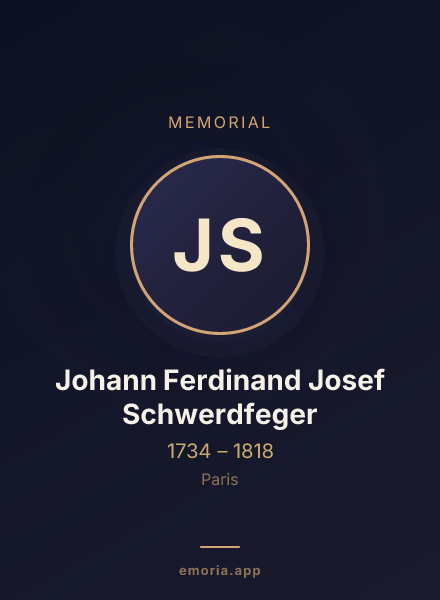 Memorial portrait of Johann Ferdinand Josef Schwerdfeger