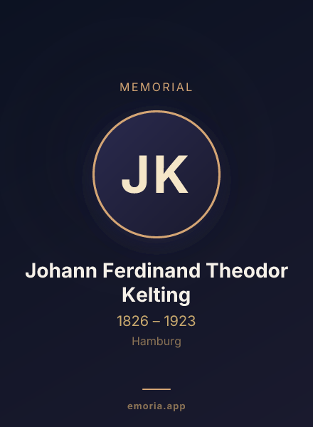 Memorial portrait of Johann Ferdinand Theodor Kelting