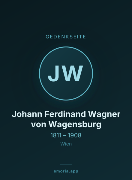 Gedenkportrait von Johann Ferdinand Wagner von Wagensburg