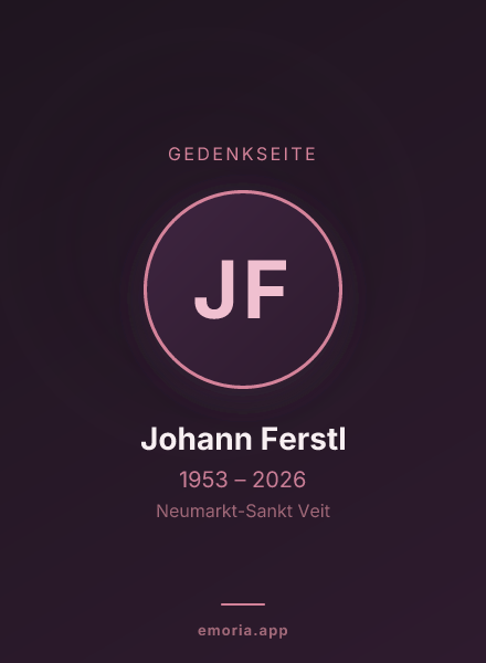 Gedenkportrait von Johann Ferstl