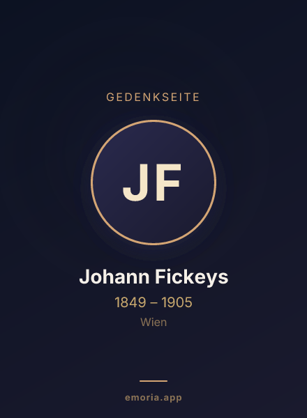 Gedenkportrait von Johann Fickeys