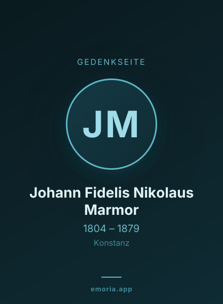 Gedenkportrait von Johann Fidelis Nikolaus Marmor