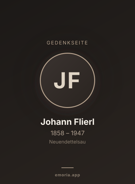 Gedenkportrait von Johann Flierl