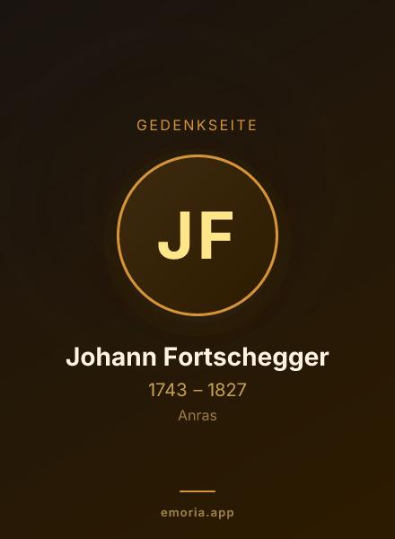 Gedenkportrait von Johann Fortschegger