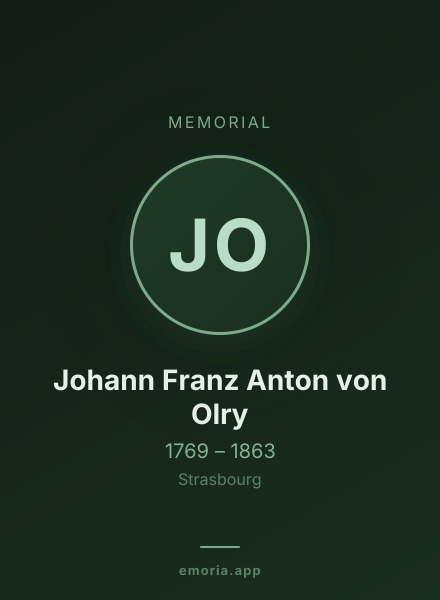 Memorial portrait of Johann Franz Anton von Olry