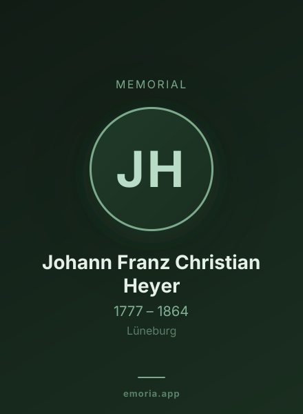 Memorial portrait of Johann Franz Christian Heyer