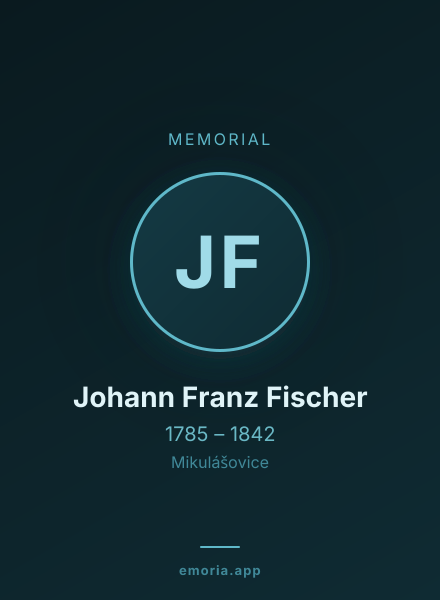 Memorial portrait of Johann Franz Fischer